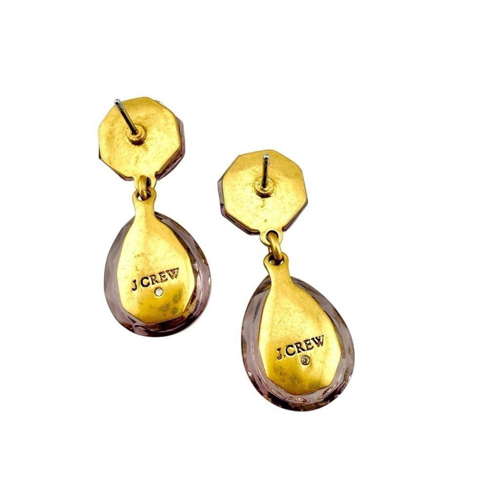 Rare, Retired J. Crew Earrings, Jewel Box Lavender Pink Brown Chunky Vintage - Picture 7 of 7